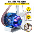 VEVOR 1,5 kW Tellerschleifer mit verstellbarem Bandschleifer Ph 427 x 12 Zoll, Zentralbandschleifer und Tellerschleifer 0-2800 U/min Kombinierte Schleifmaschinen