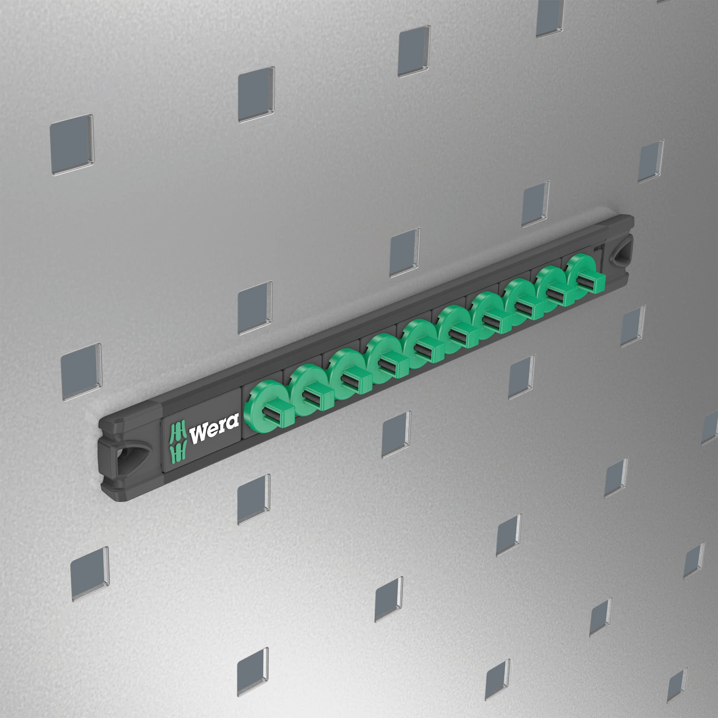 Wera 05136420001 9600 Nuss-Magnetleiste, 1/4", unbestückt, 30.0 x 270.0 mm