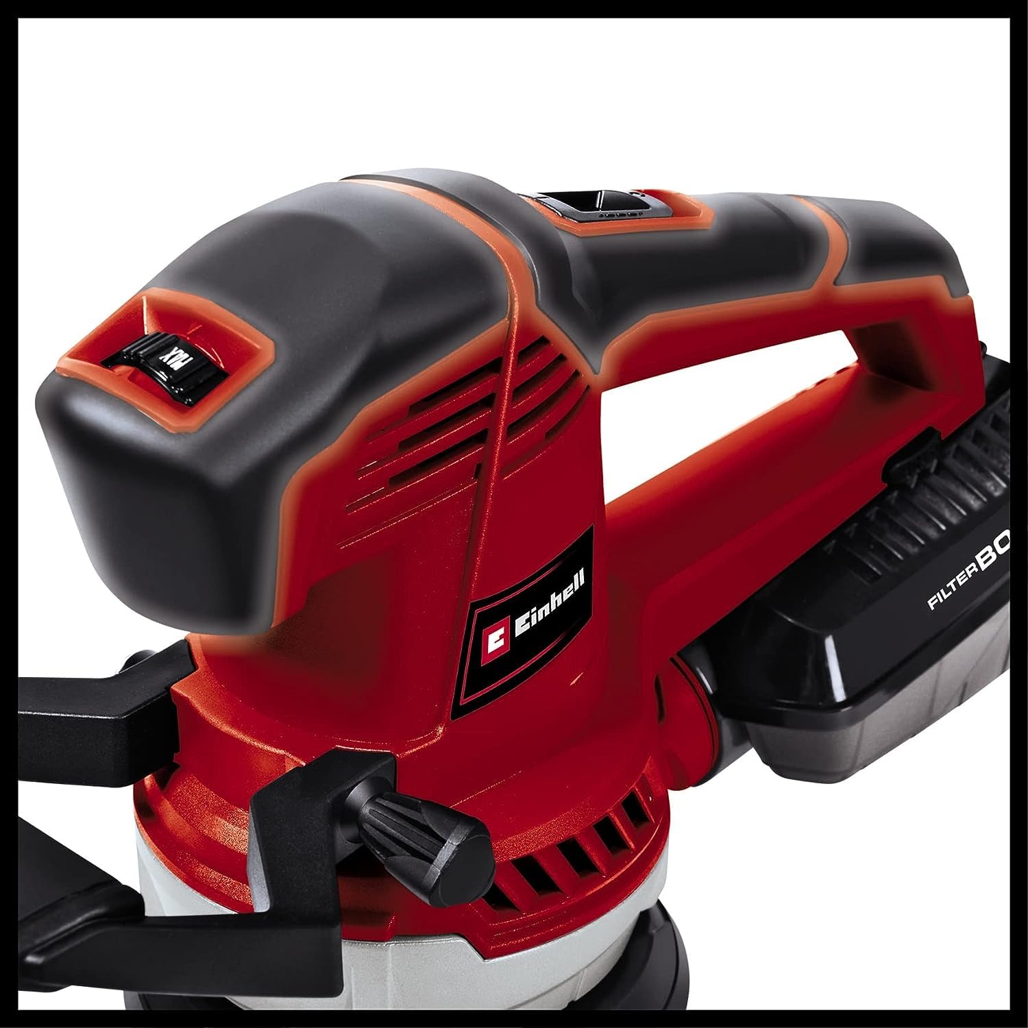 Einhell Exzenterschleifer TE-RS 40 E (400W, 12.000-24.000 1/min Schwingzahl, 125mm Scheiben-ø, aktive Staubabsaugung, Filterbox)