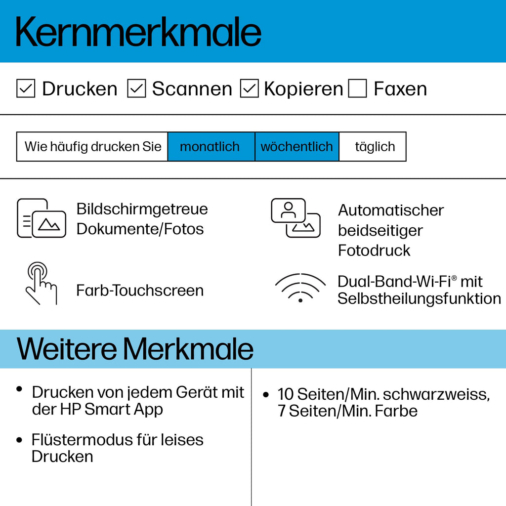 HP Envy 6120e, Multifunktionsdrucker, 6 Monate gratis drucken Instant Ink inklusive, Drucken, Kopieren, Scannen, Mobiler Faxversand, Wi-Fi, Beidseitiger Druck