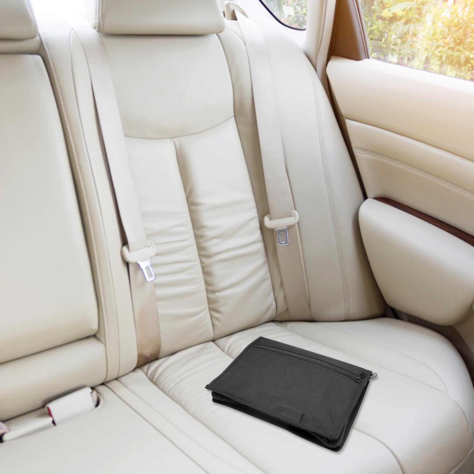 TNSLAND Fahrzeugmappe Dokumentenmappe A5, 24 x 17,5 cm Mappe A5 mit Mehreren Fächern, Bordmappe Auto Handschuhfach Organizer Auto, Tragbarer Manuelle Tasche für Karte Registrierung Autozubehör