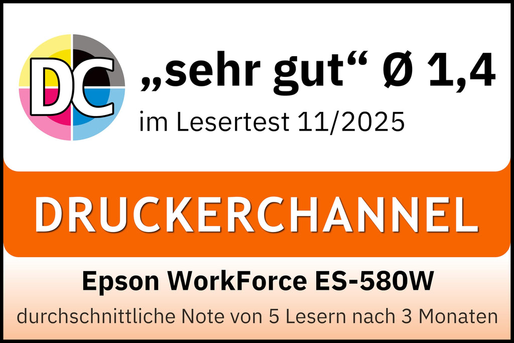 Epson WorkForce ES-580W Scanner, Dokumentenscanner (scannt ohne PC, 35 Seiten bzw. 70 Bildern pro Minute, bis DIN A4, beidseitiger Scan in einem Durchgang, automatische Ausrichtung) One size