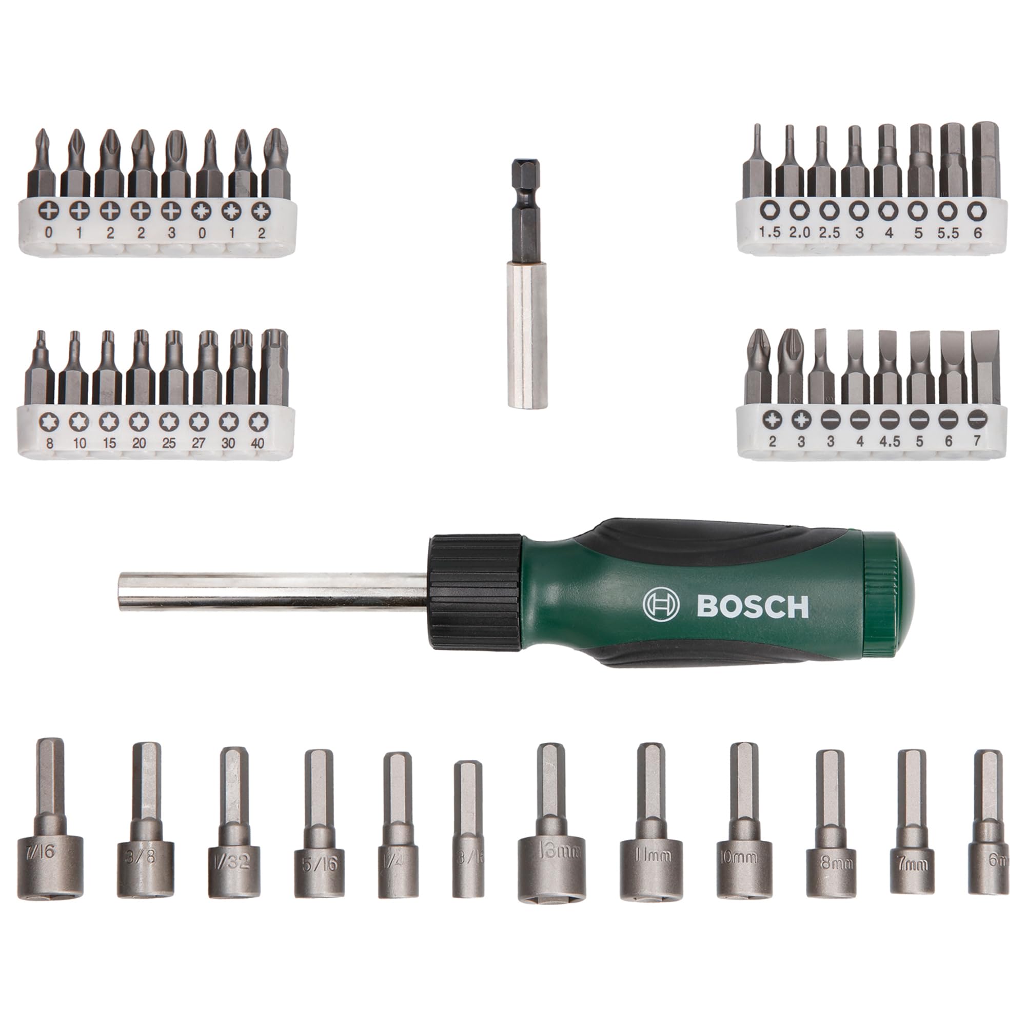 Bosch 46-tlg. Schrauberbit und Steckschlüssel-Set (PH-, PZ-, Hex-, T-, S-Bit, Zubehör Bohrschrauber Und Schraubendreher)