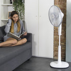 Cecotec Standventilator EnergySilence 1010 Extreme Flow. 16" mit 60 W und 3 Geschwindigkeiten, Timer, Oszillierend, leise, höhenverstellbar, 10 Flügel und maximale Sicherheit