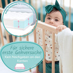 Sun Garden Babymatratze, Kindermatratze 70x140 cm mit Trittkante, Oeko Tex 100 Zertifiziert, Baby Matratze für Babybett, Kinderbett oder Reisebett, Bezug bis 60°C Grad waschbar