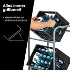 EASYmaxx Getränkekistenregal aus Metall für 3 Kästen 2er-Set | Platzsparende, praktische und organisierte Lagerung auf 3 Etagen | Kistenregal für Ordnung und Platz in Ihrem Zuhause