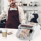 VEVOR Geldscheinzähler mit LED-Display und professionellem Geldscheinzähler mit Falschgeld-Detektor, UV/MG, 1000 Banknoten/Minute, nur Zahl der Blätter