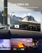 Ultimea Beamer Full HD 1080P Native mit Autofokus und 6D Trapezkorrektur, Beamer 4K Heimkino Unterstützt 700 ANSI 21000 Lumen, 5G WiFi Projektor Bluetooth, Outdoor Projektor für iOS/Android/TV Stick