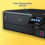 Epson EcoTank ET-8550 Fotodrucker für kreative Enthusiasten, ultrakomfortables A3+-Format, 6-Farb-Tinten, 5-Wege-Medienmanagement, Wi-Fi Direct und Ethernet, Touchscreen