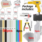 220W Kunststoff Schweißgerät 2-in-1 Auto Kunststoff Reparatur Set mit 800PCS Schweißnagel&64Stk 8 Typen Schweißstäbe, Kunststoff Schweißen Auto Kunststoff Reparaturset für Reparatur Auto Stoßstangen