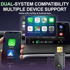 ZOUHOE Carplay Wireless Adapter – Android Auto Wireless Adapter, 5,8-GHz-WLAN, Plug & Play, Mini & Stabil, iOS 10+/Android 10+, Schnelle Auto-Verbindung für Fahrzeuge ab Baujahr 2016. (1 Stück)