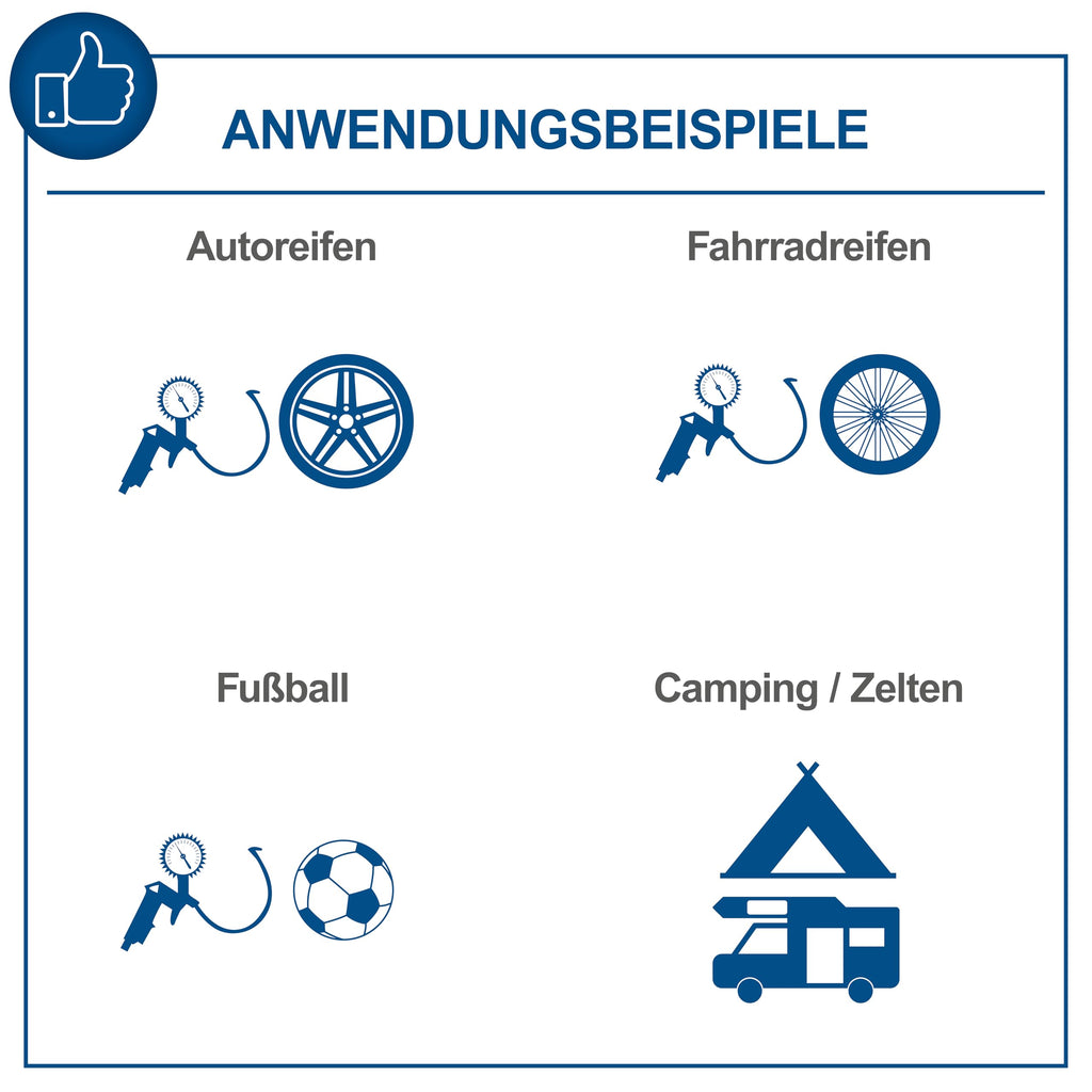 Scheppach Kompressor Airforce 5 mit digitaler Anzeige | 12V / 230V Anschluss für KFZ/Auto | tragbarer Kofferkompressor | 8bar Arbeitsdruck | 150W | Ansaugleistung 36,5 l/min | inkl. Zubehör