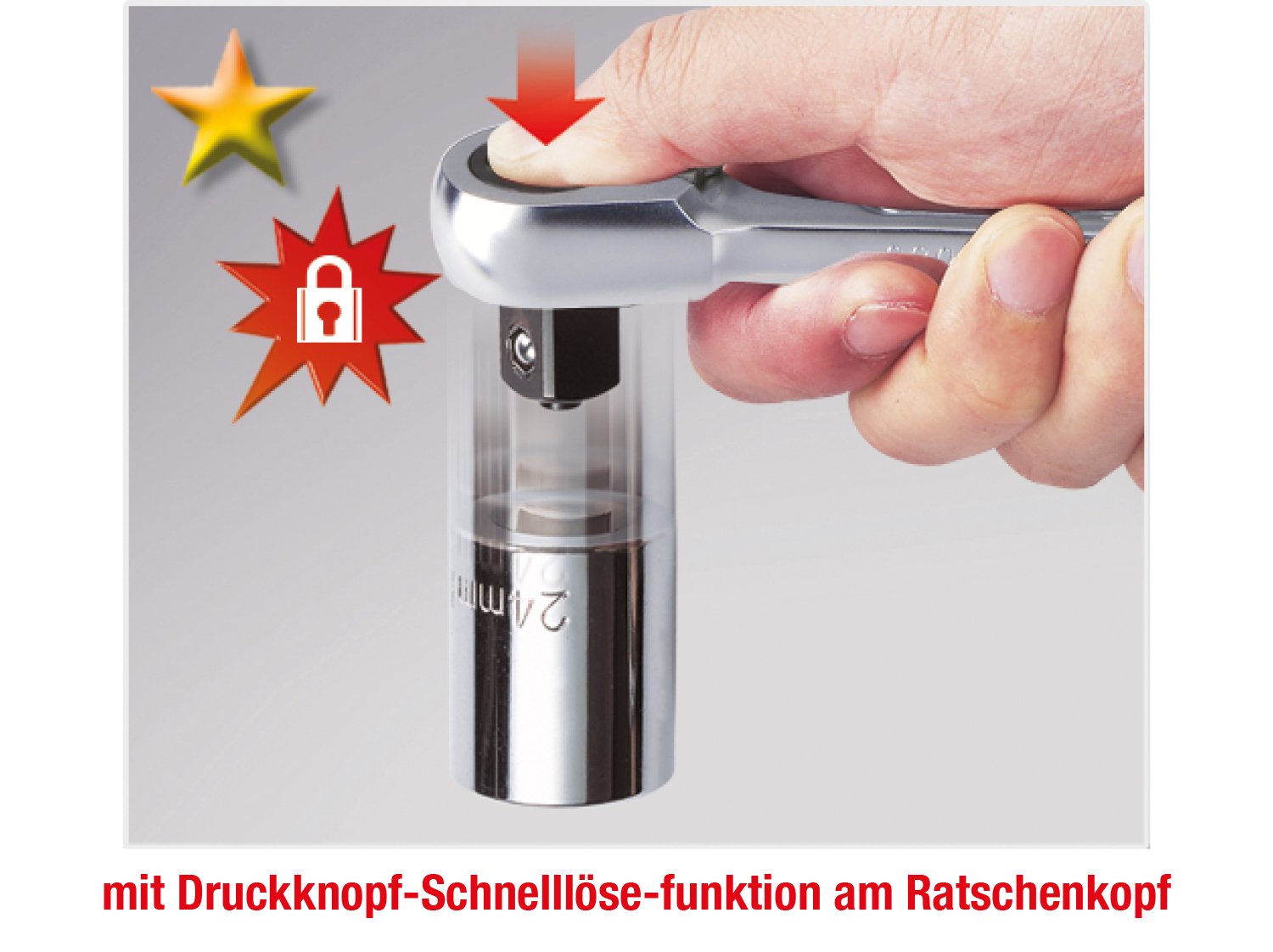 KS Tools 920.1290 1/2" SlimPOWER Umschaltknarre,72 Zahn