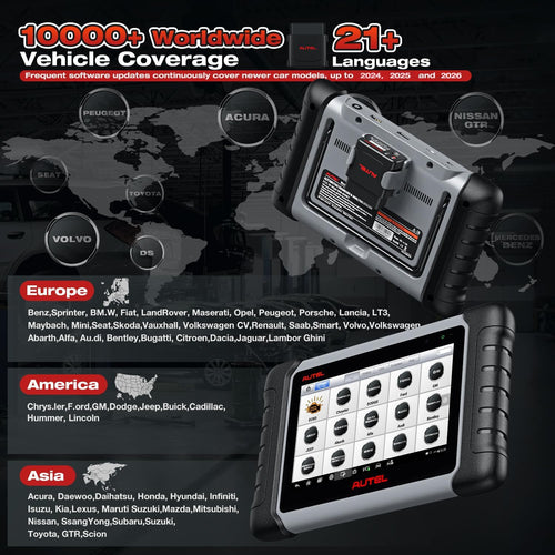 Autel MaxiCOM MK808BT PRO OBD2 Diagnosegerät Auto, 2026 Wireless Ver. von MK808S/ MK808/ MX808S, Bidirektional wie MK900/ MK900BT/ MK808BT Diagnosegerät, Aller Systeme, 28+ Service, Funktion mit BT506