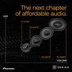 PIONEER TS-A1371F 13 cm 3-Weg-Koaxial-Lautsprecher Set mit 2 Lautsprechern (je 300 W max., 50 W Sinus), kraftvoller Klang, hoher Wirkungsgrad, 54 mm Einbautiefe, 121 mm Einbauausschnitt, mit Gitter
