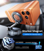 VICSEED Militärische Handyhalterung Auto Magnet für Magsafe Autohalterung [20XN55 Magnets & 20KG Vakuum Saugnapf] 360°Drehbar Magnetische Kfz Handy Halterung Auto für iPhone17 Pro Samsung Alle Handy