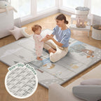 Fodoss Baby Laufgitter mit Matte, 120x120cm Laufstall Baby, mit Matratze, Atmungsaktives Netzdesign, Laufstall für die Wohnung-Beige