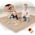 BabybeFun Krabbelmatte Baby - kuschelig weich - 3cm Dicke Spielmatte - schützt vor Stößen - Teppich Kinderzimmer 150x150cm - rutschfeste Schaumstoffmatte - Spielteppich Kinder - Krabbeldecke warm