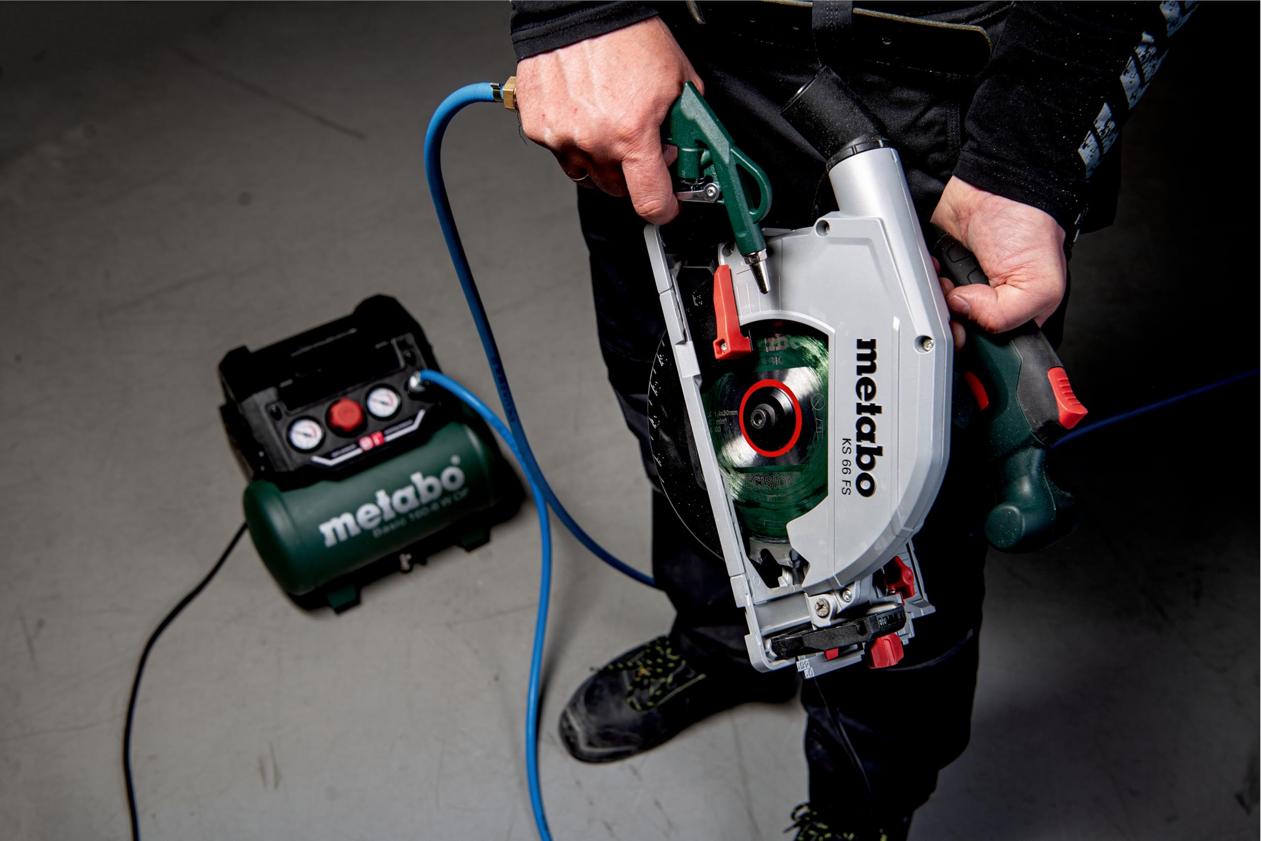 Metabo Kompressor Basic 160-6 W OF – 601501000 – Kompressor mit leistungsstarkem Motor und 6 l Kesselgröße – 1,5 m Kabellänge