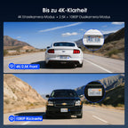 Avylet 4K/2.5K+1080P Dashcam Auto Vorne Hinten, 5GHz WiFi/APP Dual Kamera mit 64GB Card, ADAS Spurhalteassistent, Parküberwachung, externem GPS, Super Nachtsicht, WDR, G-Sensor, 170°+150° Weitwinkel