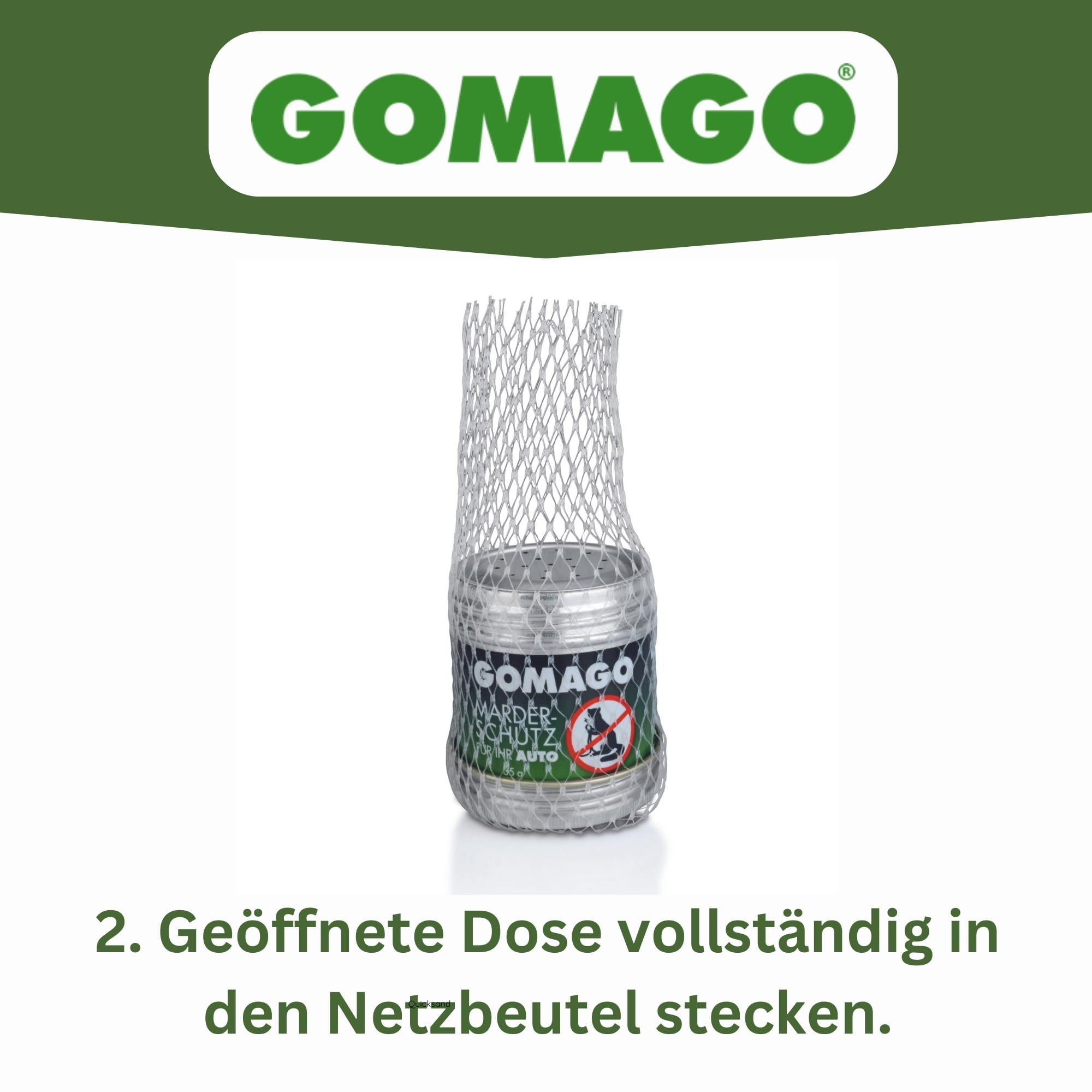 GOMAGO Marderschutz für Ihr Auto 2er Set | Zuverlässige und einfache Mardervergrämung durch Duftstoff | Alternative zu Marderschreck, Marderspray, Ultraschall u.ä. | Einfache Anwendung [2 x 35g]