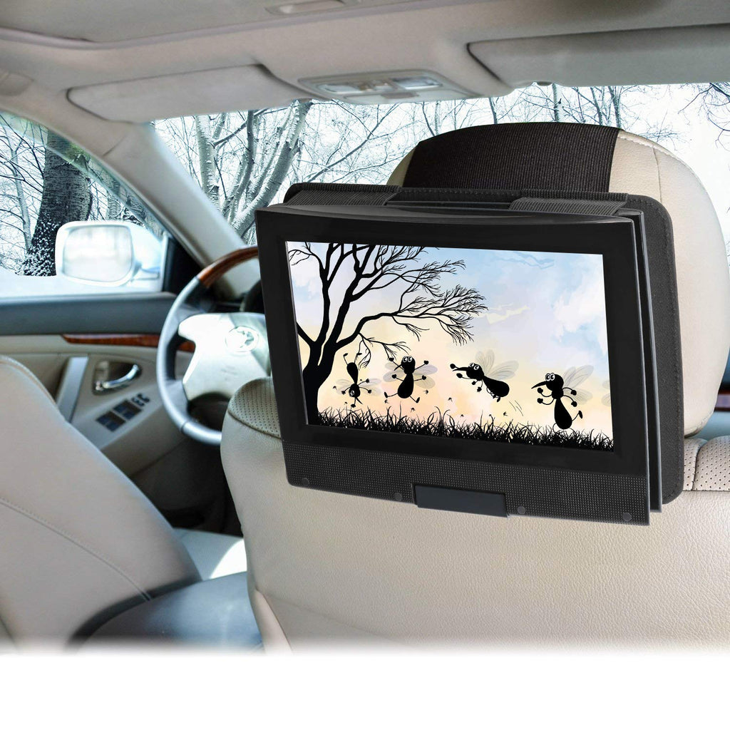 Auto Kopfstütze Halterung für 7-11 Zoll Drehgelenk & Flip Tragbarer DVD Player/Fit für alle Swivel und Flip-Typ tragbare DVD-Player unter 12 Zoll - Schwarz