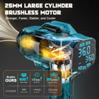 Ecarke Akku-Autokompressor für Makita 18V Li-Ion, Max. 11 bar, Tragbare Akku Luftpumpe mit Digitalem Manometer, Luftkompressor akku für Auto, Motorrad, Fahrrad, Sportbälle