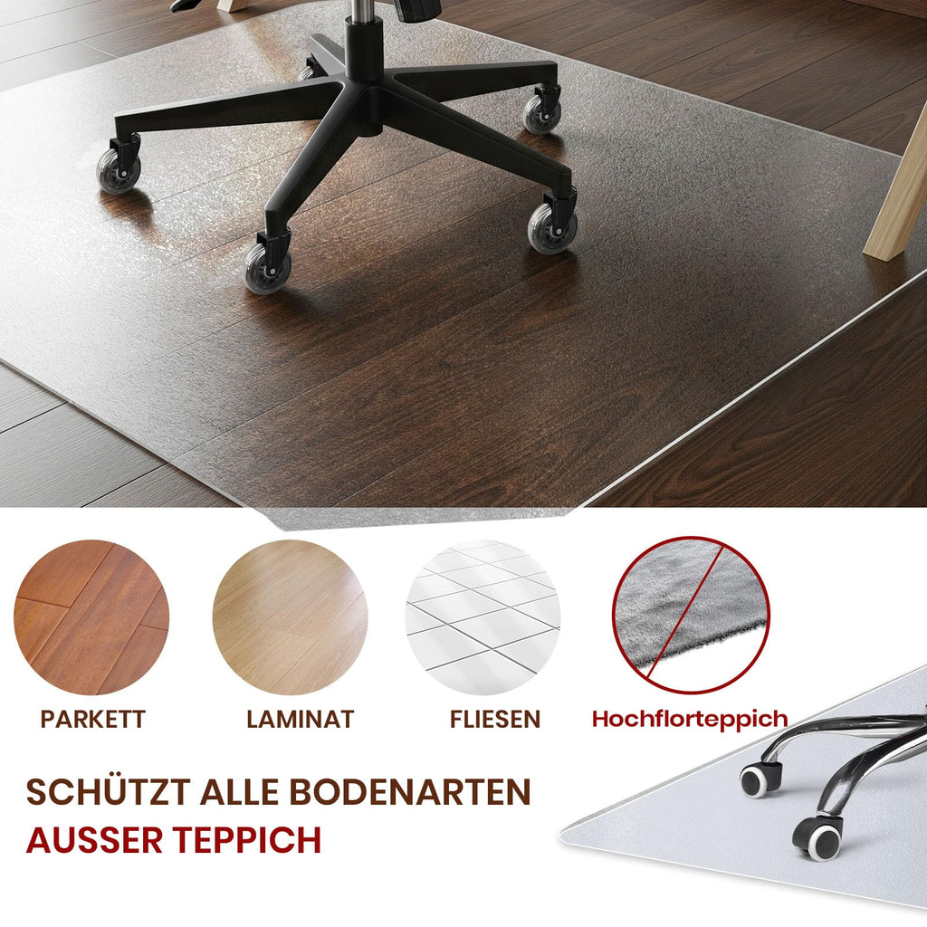 COSYLAND Bodenschutzmatte Bürostuhl，Halbdurchsichtig，120x150cm