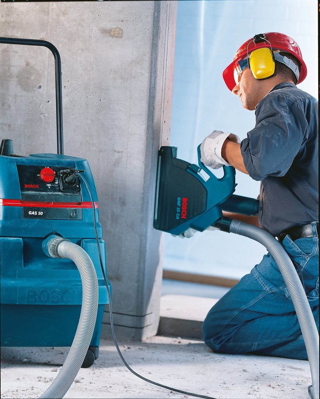 Bosch Professional Mauernutfräse GNF 35 CA (Leistung 1.400 Watt, Scheiben-Ø150mm, 7x Distanzscheibe, inkl. Handwerkoffer)