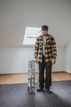 DRABEST Trittleiter Klapptritt Alu Leiter 2 x 4 Stufen Beidseitig Mehrzweckleiter Hausleitern bis 125 kg Belastbar Leiter