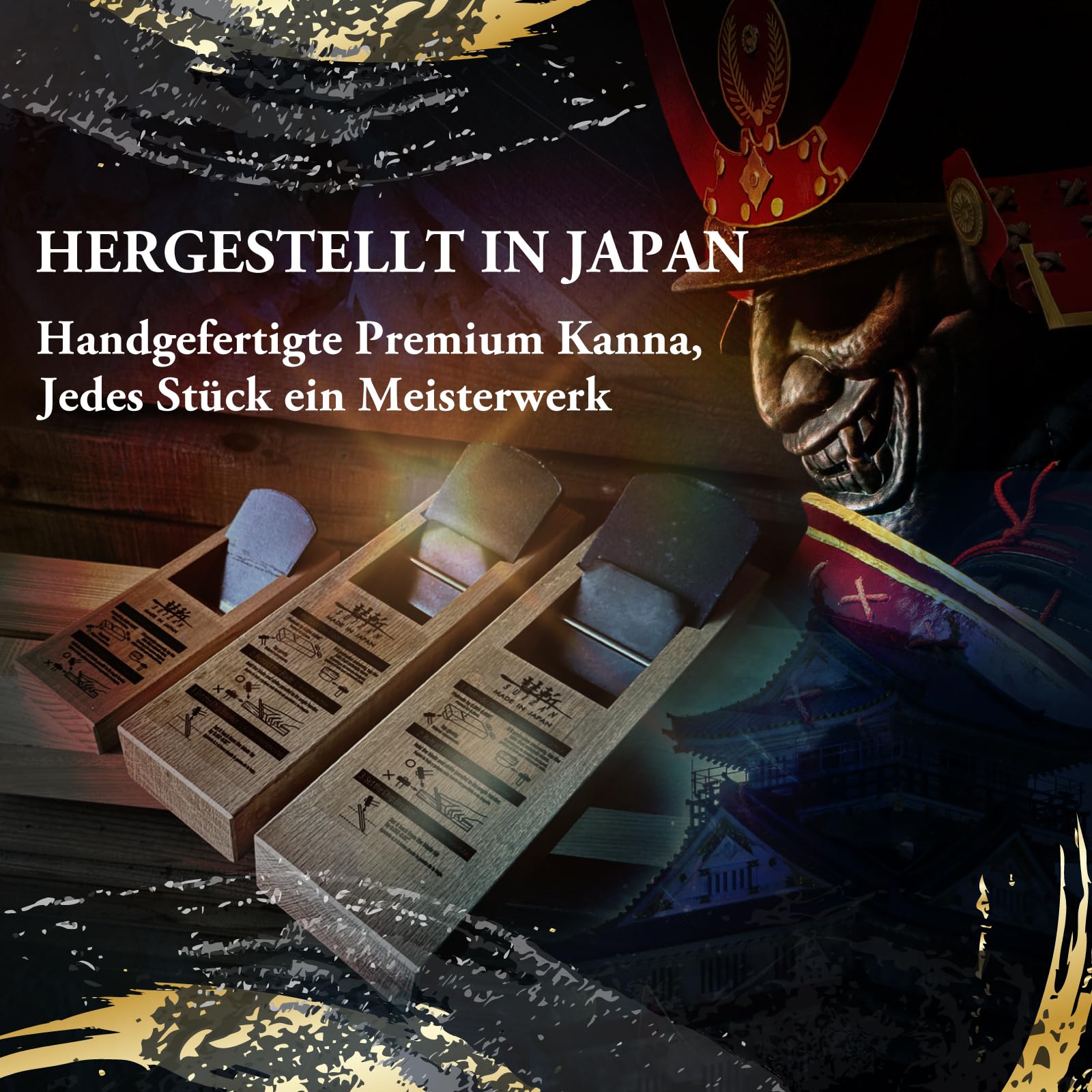 SUIZAN Kanna Japanischer Handhobel 60mm - Professionelle Holzhobel Blockhobel Holzbearbeitungswerkzeuge