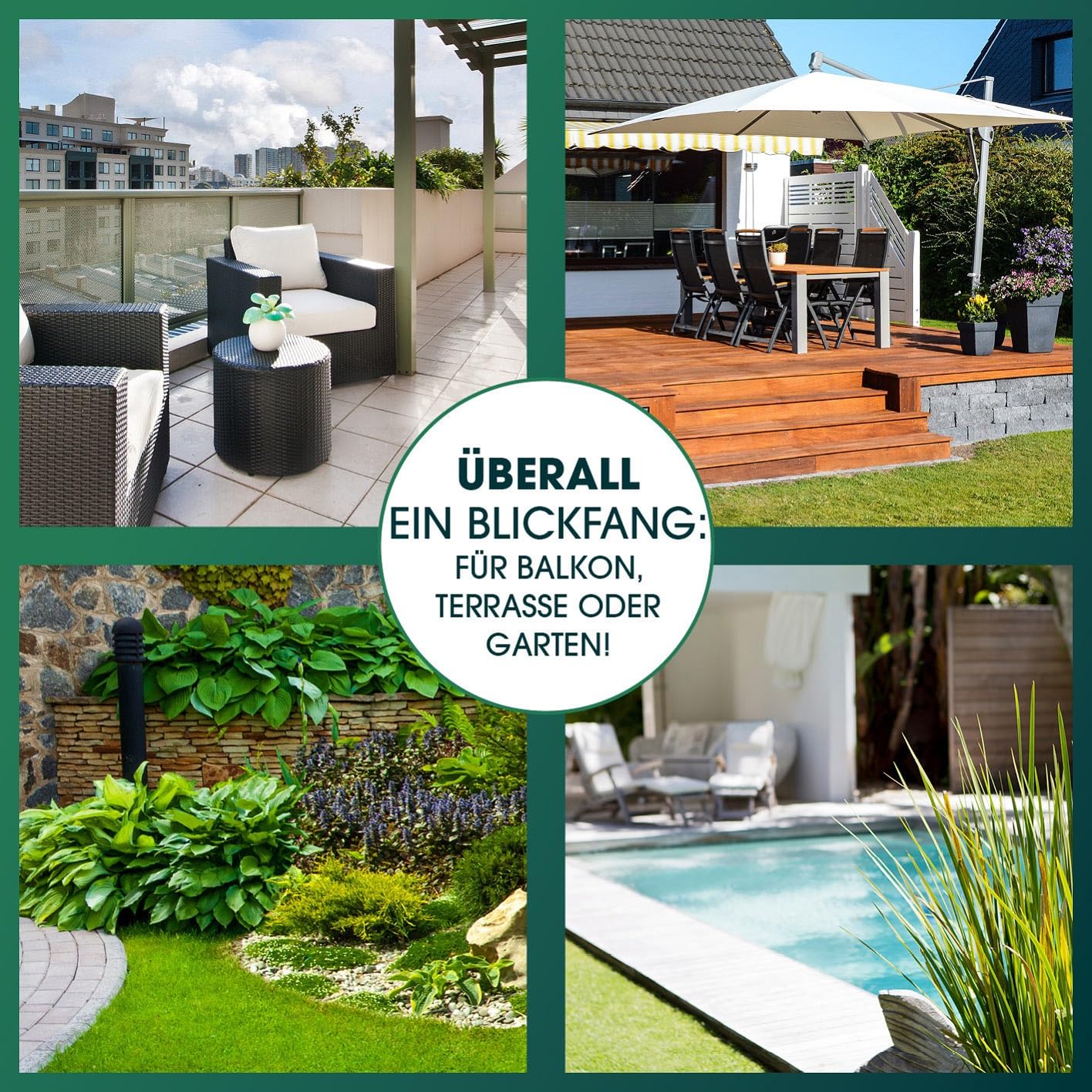 EASYmaxx LED Solarleuchte mit Fernbedienung | kaltweiße Leuchten mit Solarbetrieb & Farbwechsel | dimmbare Helligkeitsstufen, 12 Farben, 5 Leuchtmodi | inklusive Erdspieß & Dämmungssensor | Steinform