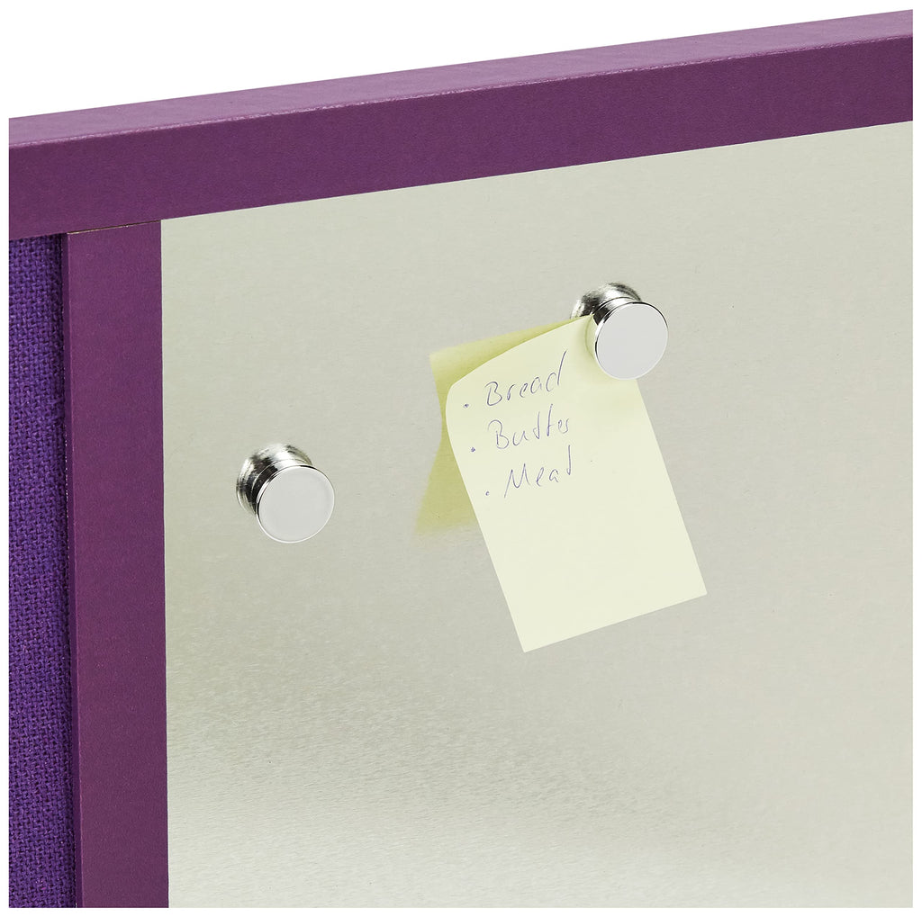 Bi-Office Kombitafel Lavander, Pinnwand und Whiteboard, Violett Textiloberfläche und Silber Magnetisch, Lila MDF Rahmen 22 mm dicker, 60 x 45 cm