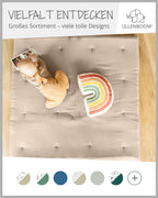 ULLENBOOM Einschlagdecke Babyschale, 100% OEKO-TEX Materialien, Sand (Made in EU) - Babydecke für Kindersitz oder Kinderwagen, kuschelige Decke für Babys, Ideal für Herbst und Winter
