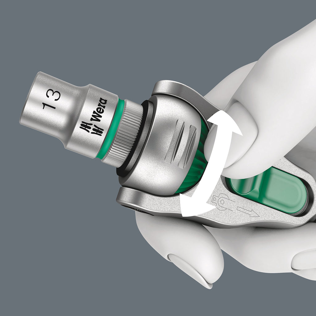 Wera Zyklop Speed-Knarrensatz 8100 SA 6, 1/4 Zoll-Antrieb, metrisch, Silber, 28-teilig, 05004016001
