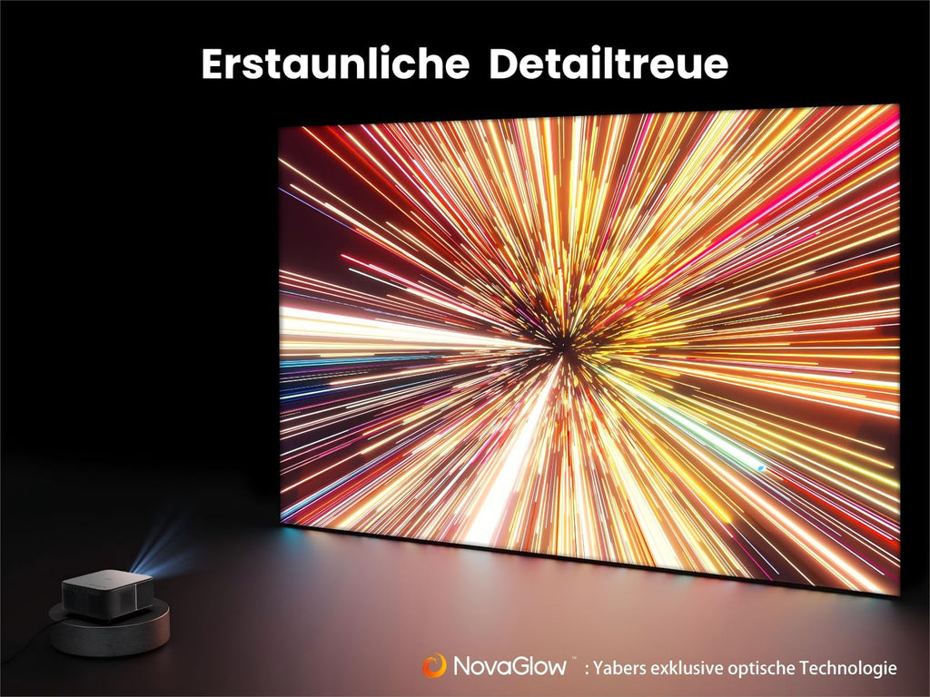 Yaber K3 Smart Beamer 【 Google TV & Sound by JBL】 Tageslicht Beamer mit WiFi 6 & Bluetooth, Handy Projektor für 4k Heimkino & Outdoor, Dolby Audio/Auto-Bildeinstellung, Netflix & 7000+ Apps