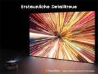Yaber K3 Smart Beamer 【 Google TV & Sound by JBL】 Tageslicht Beamer mit WiFi 6 & Bluetooth, Handy Projektor für 4k Heimkino & Outdoor, Dolby Audio/Auto-Bildeinstellung, Netflix & 7000+ Apps