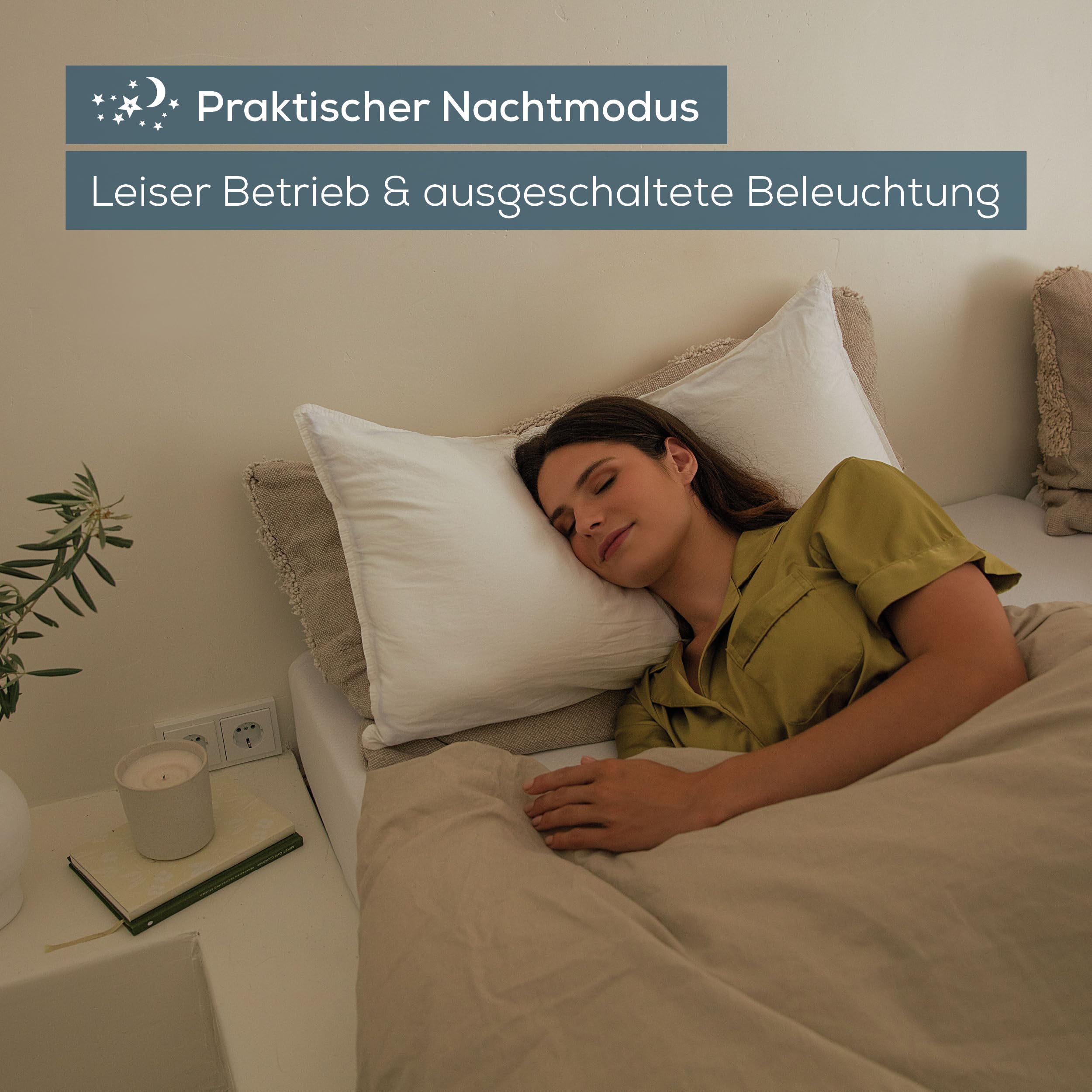 Beurer LB 37 Luftbefeuchter mit Ultraschall-Zerstäubung, inkl. integriertem Aroma Diffuser, Humidifier mit leisem Nachtmodus fürs Schlafzimmer, 2L Tank für Räume bis 20 m², weiß