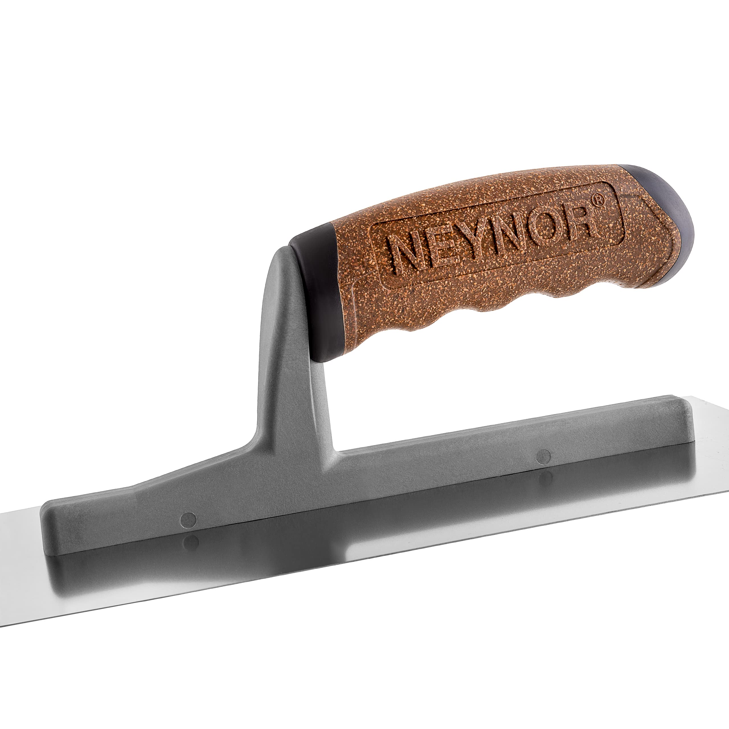 NEYNOR® Zahnkelle 4 mm - Profi Edelstahl Glättekelle - Zahnspachtel zum Verlegen von Fliesen - Ergonomisch Griff - Made in EU - 280 x 130 mm