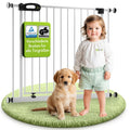 BOMI TÜV GS Siegel Türschutzgitter Gitter XXL Merle | Schließt automatisch | Hundeschutzgitter und Treppenschutzgitter Hund | Stiegenschutzgitter für Geländer und Treppe | Breite: 243-251 cm