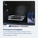 Pallit Transportwagen klappbar Blau 300 kg Rollwagen mit lenkbarer Vollgummi-Bereifung Anti-Rutsch Plattformwagen Transporthilfe Handwagen Carry