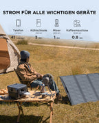 EF ECOFLOW Tragbare Powerstation RIVER 2 MAX, 512 Wh Solargenerator mit LiFeP04, Schnellladung in 1 Stunde, bis zu 1000 W Leistung, Balkonkraft für Notstrom/Camping/Wohnmobile