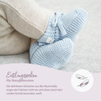 Livella Kuscheltuch „Hase“ mit Söckchen - Reine Bio-Baumwolle – Premium Schmusetuch, Kuscheldecke, Schmusedecke, Strickdecke - Samtweich & atmungsaktiv - Oeko-TEX® Standard 100 und GOTS Zertifiziert