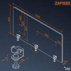 RICOO ZAP1680-G Akustik Trennwand Schreibtisch 160 x 80cm Sichtschutz Schreibtisch Trennwand Filz Pinnwand Grau Geräuschdämmung Akustik Diffusor Schallschutz Büro Tischtrennwand mit Tischklemme