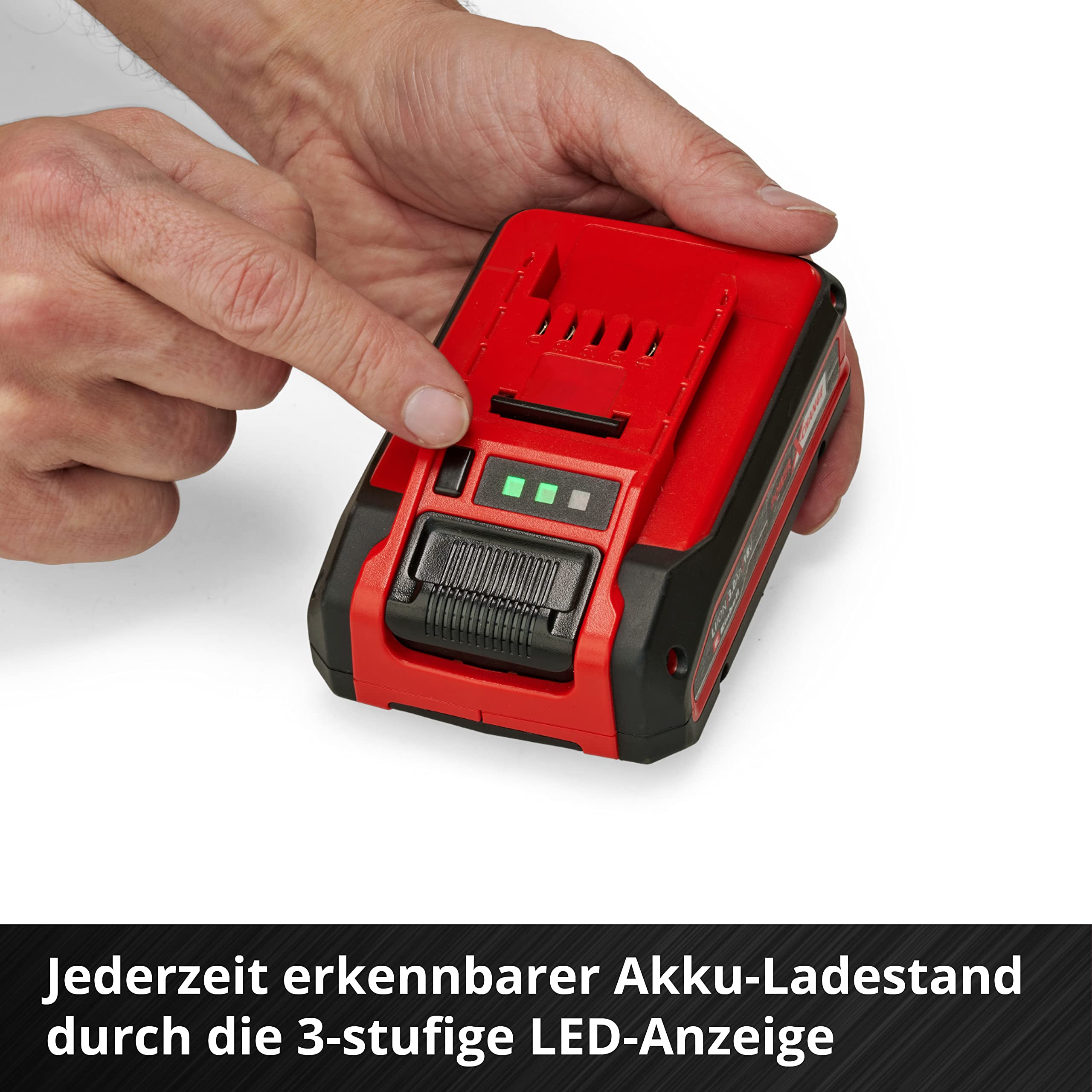 Original Einhell 18V 4,0 Ah Power X-Change Plus (18V Akku, universell verwendbar für alle PXC-Geräte, ohne Selbstentladung, 3-Stufen-LED Ladestandskontrolle, angepasste Ladezyklen, ohne Ladegerät)