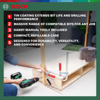 Bosch Accessories Bosch 103tlg. X-Line Titanium Bohrer und Schrauber Set (Holz, Stein und Metall, Zubehör Bohrmaschine)