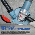 FANZWORK 1500W Betonschleifer Winkelschleifer Set mit Bürstenloser EC-Motor, Betonfräse mit 150mm Diamantschleiftopf *1, Absaughaube *1, Tragbox *1, Präzises & Wartungsfreies Schleifen
