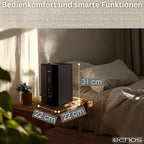 Steinborg® Luftbefeuchter 5 Liter Ultraschall Vernebler mit Fernbedienung Luftreinigungsgerät Luftreiniger Hygrometer LED-Touch-Display ultra leise leistungsstark 350ml/h Öl Aroma Fach Timer Auto-Stop