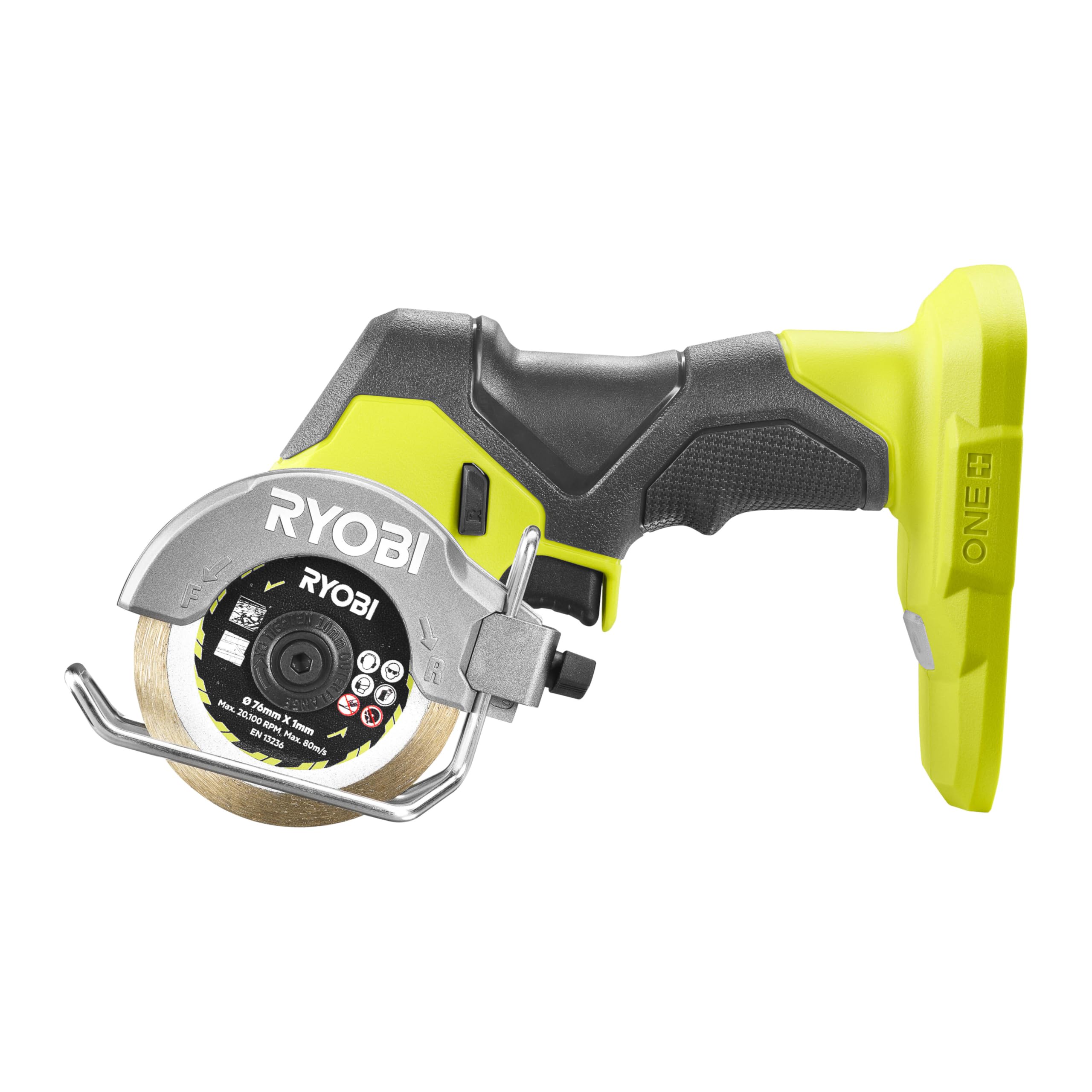 RYOBI 18 V ONE Brushless Akku-Trennsäge RCT18BL-0, 76 mm Scheibendurchmesser, Kompakt und einhändig bedienbar, LED-Beleuchtung, G5 GripZone, ohne Akku und Ladegerät