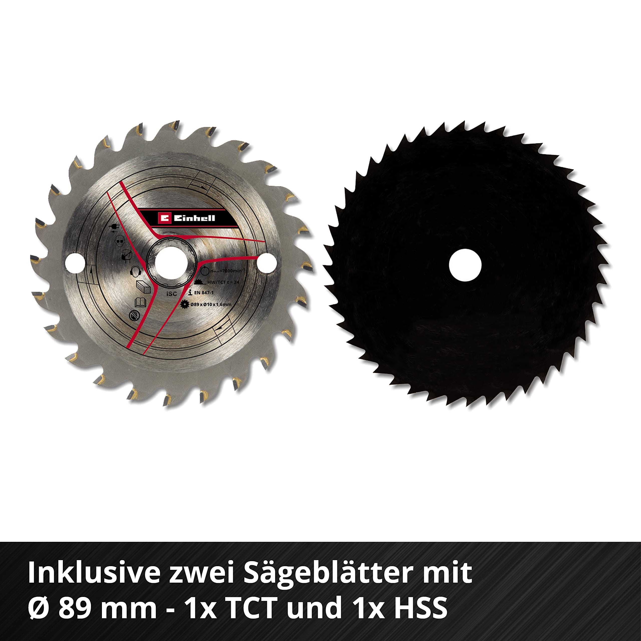 Einhell Akku-Mini-Handkreissäge TE-CS 18/89 Li - Solo Power X-Change (Lithium-Ionen, werkzeuglose Einstellung d. Schnitttiefe, hochwertiger Sägetisch, ohne Akku und Ladegerät)